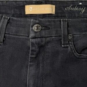 7 For All Mankind Luxe Vintage Aubrey Super High Rise Skinny Jeans 25 Black NWOT
